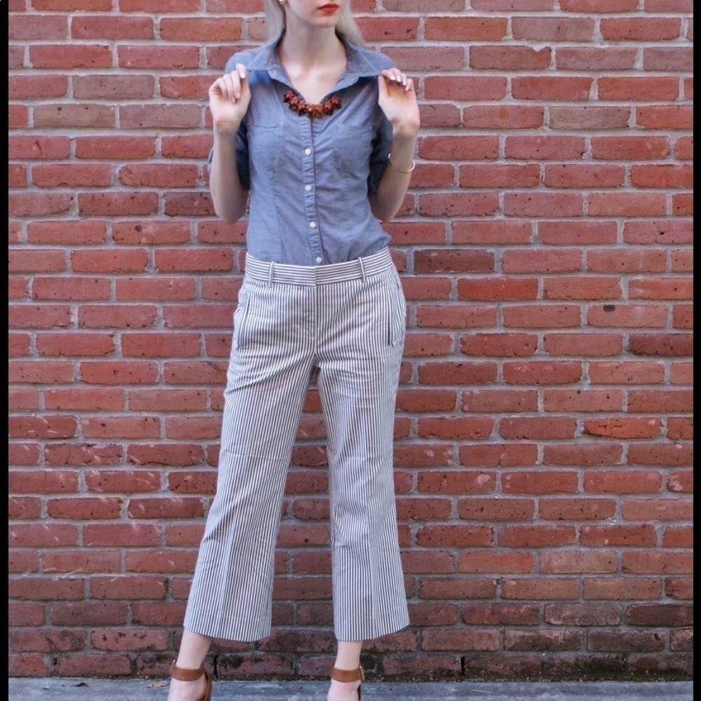 J. Crew Womens Teddy Stripped Pants Size 6